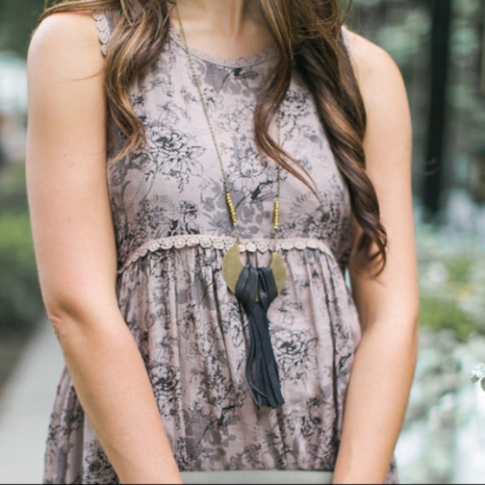 Long tassel necklace